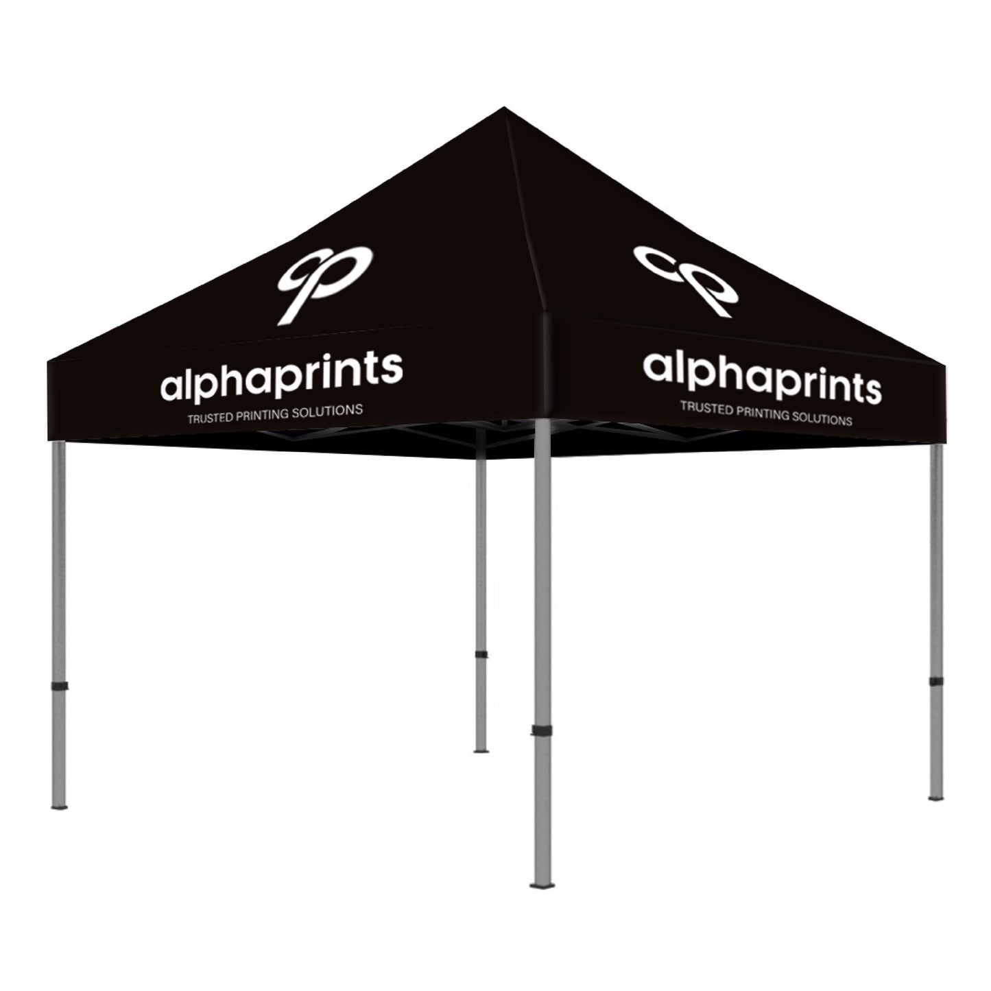 Custom Canopy Tents with Pop up Aluminum Frame - 10ft x 10ft - Full Color Print