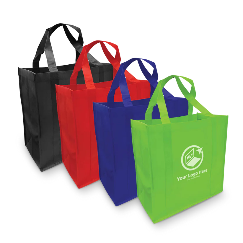 Non-woven Grocery Shopping Bags with Enhanced Handle 15" x 8" x 15"