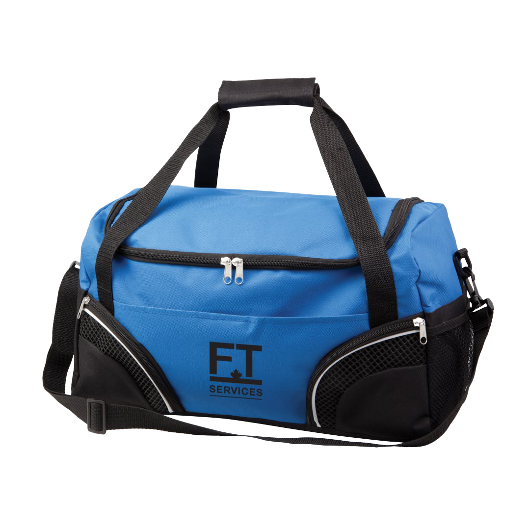 Everywhere Duffel Bag with 2 Corner Pockets 19"W x 11"H x 8.5"D - Single Color or Full Color Printing