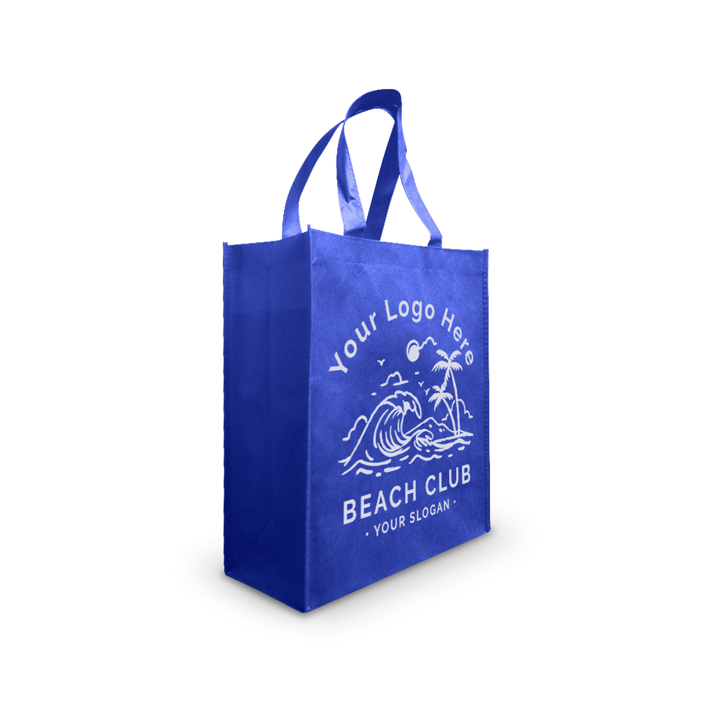 Medium Promotional Non-woven Shopping Bags 80gsm 12"W x 6"D x 14"H