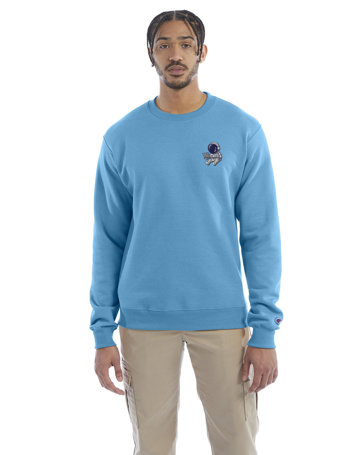 Champion Adult Powerblend® Crewneck Sweatshirt S600 - Embroidered