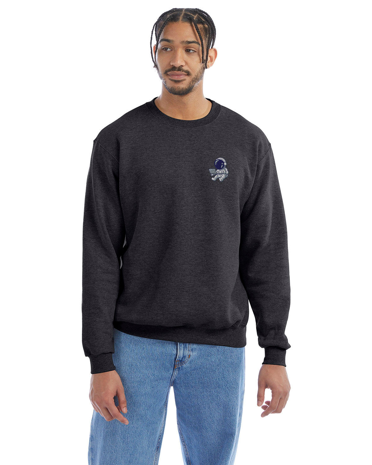 Champion Adult Powerblend® Crewneck Sweatshirt S600 - Embroidered