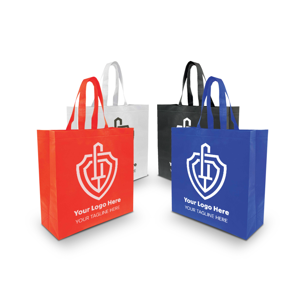 Spacious Ultrasonic Non-Woven Shopping Bag 75gsm 15.5"W x 6"D x 15.5"H