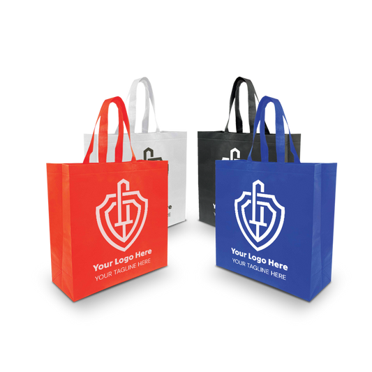 Spacious Ultrasonic Non-Woven Shopping Bag 75gsm 15.5"W x 6"D x 15.5"H