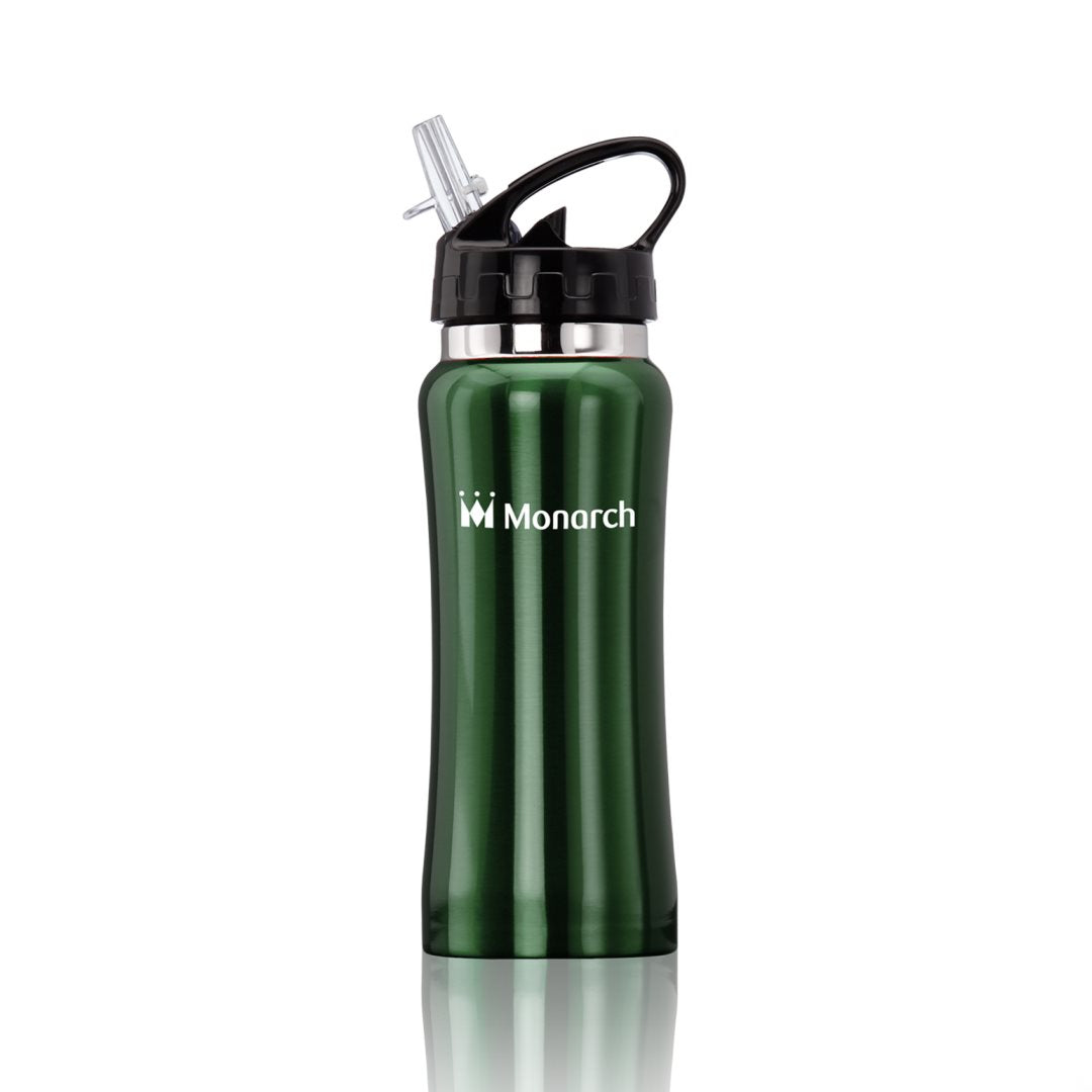 Clear Spout Sport Water Bottle Stainless Steel 16oz - Single Color or Full Color Printing