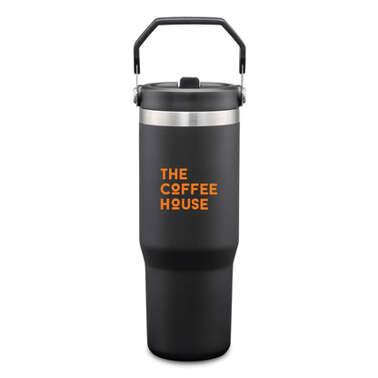 Revive SS Vacuum-Insulated Stainless Steel Tumbler w/Handle & Straw30oz - Single Color or Full Color Printing