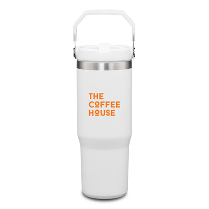 Revive SS Vacuum-Insulated Stainless Steel Tumbler w/Handle & Straw30oz - Single Color or Full Color Printing