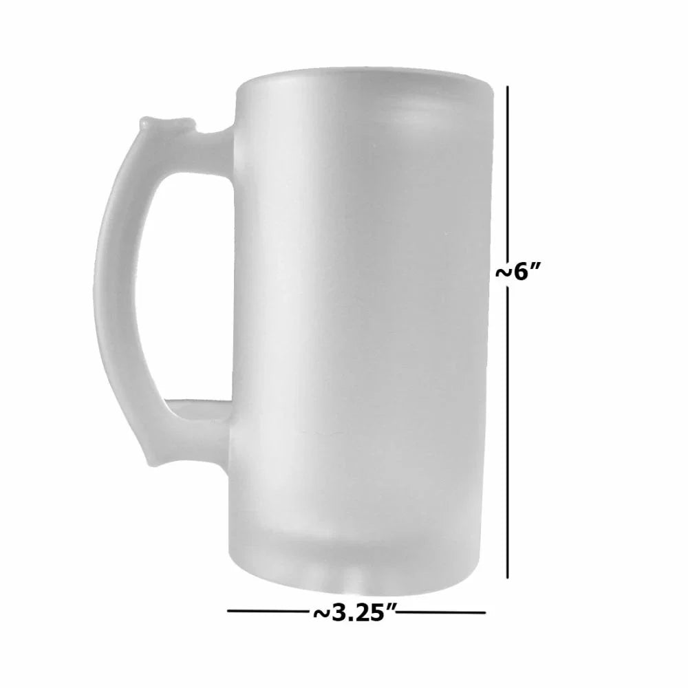 Frosted Beer Stein - Full Colour Artwork Sublimation Printed