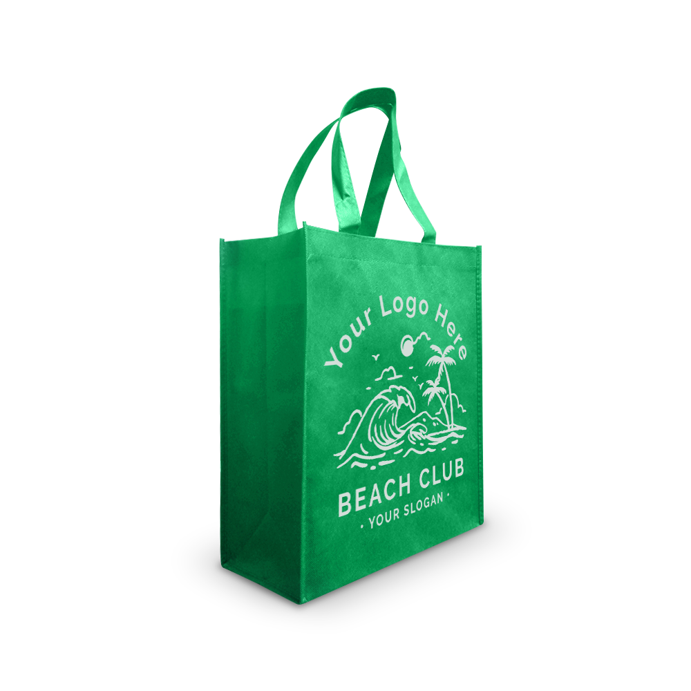 Medium Promotional Non-woven Shopping Bags 80gsm 12"W x 6"D x 14"H