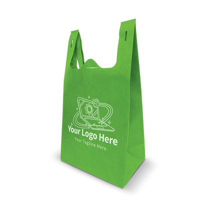 T-shirt Non-woven Market Bag with Bottom Gusset 70gsm 11"W x 7"D x 20"H