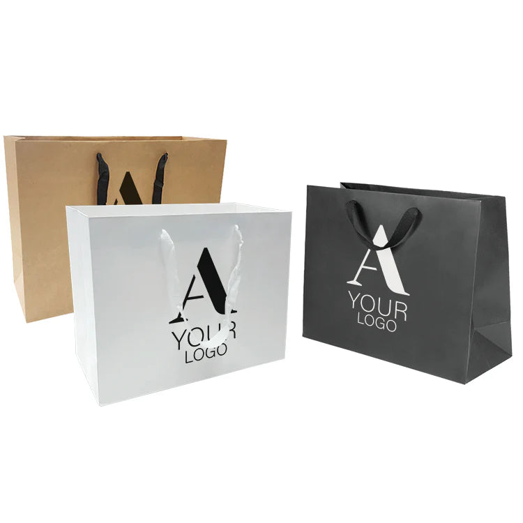 Manhattan Style Heavy Weight Kraft Paper Bags 200gsm - 16"W x 6"D x 12"H