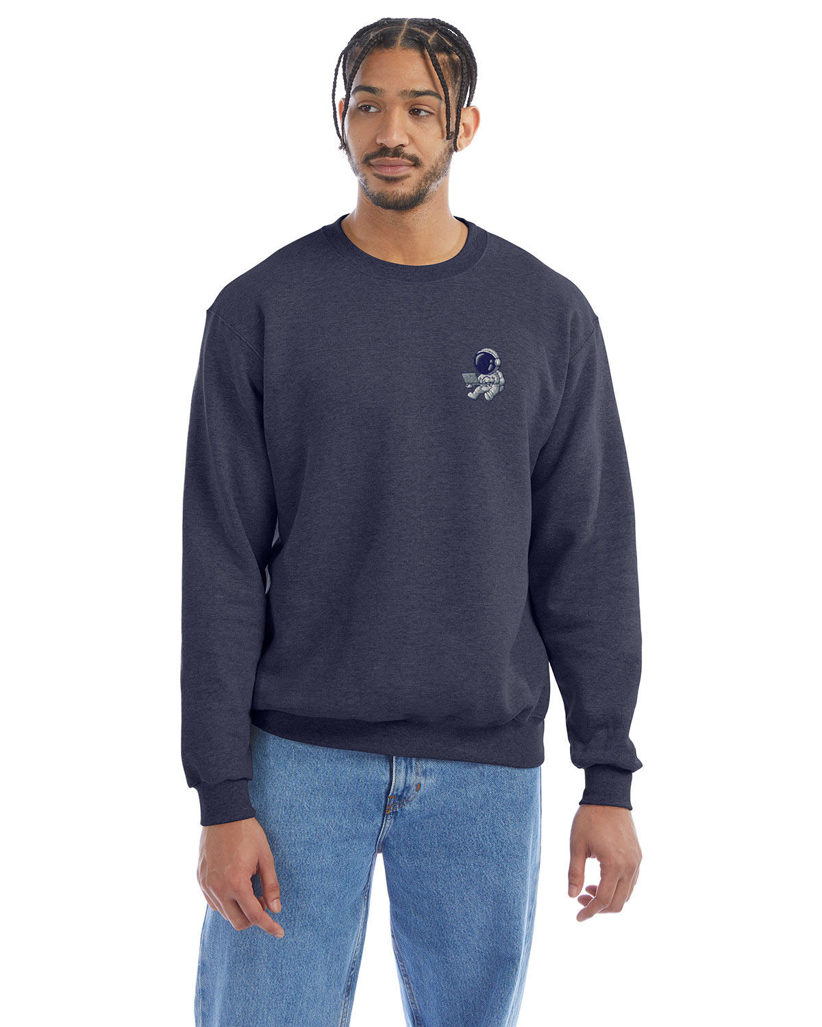 Champion Adult Powerblend® Crewneck Sweatshirt S600 - Embroidered