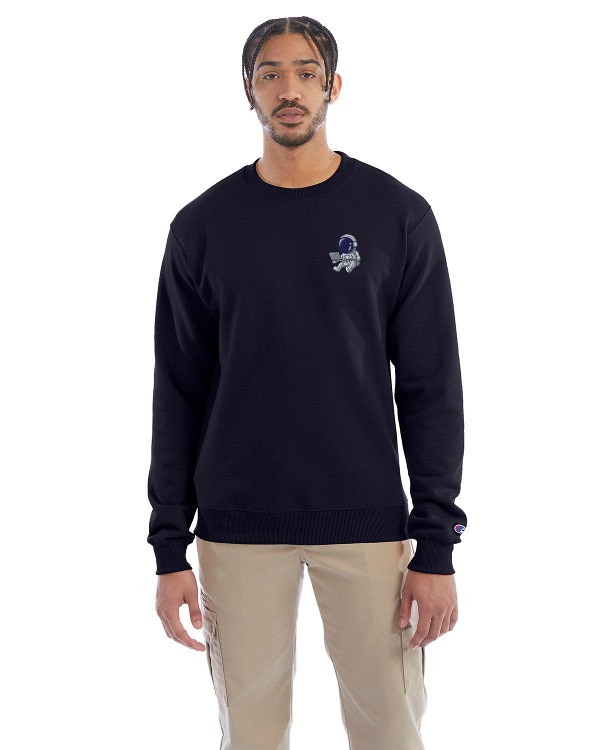 Champion Adult Powerblend® Crewneck Sweatshirt S600 - Embroidered