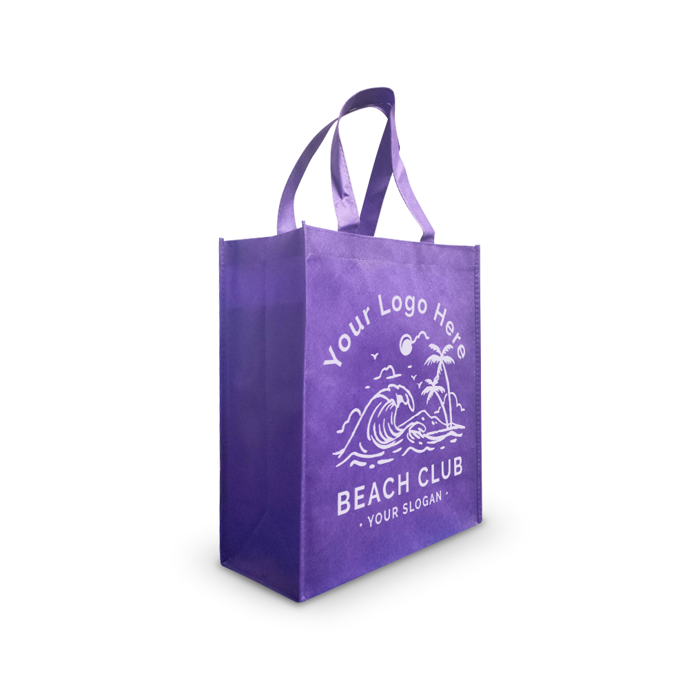 Medium Promotional Non-woven Shopping Bags 80gsm 12"W x 6"D x 14"H