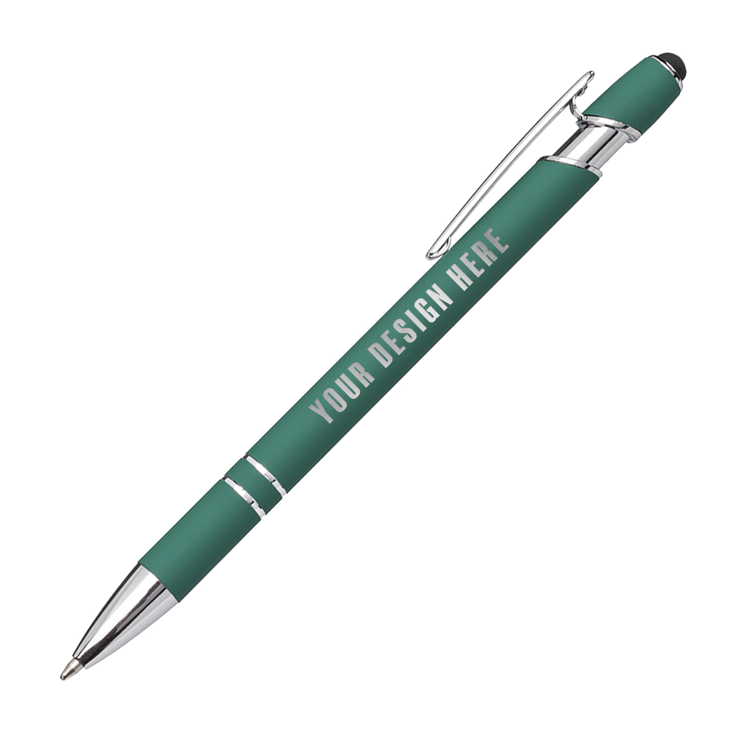 Kurt Soft Touch Metal Pen with Stylus - Laser Engraved Logo