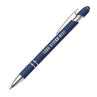 Kurt Soft Touch Metal Pen with Stylus - Laser Engraved Logo