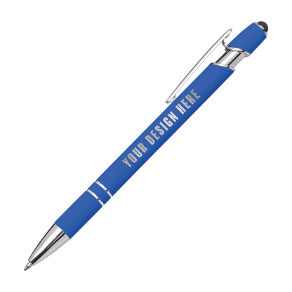 Kurt Soft Touch Metal Pen with Stylus - Laser Engraved Logo