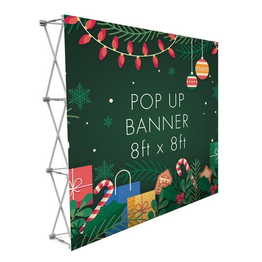 Fabric POP Up Banner / Media Wall with Velcro - 8ft x 8ft