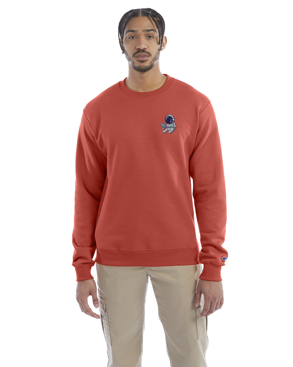 Champion Adult Powerblend® Crewneck Sweatshirt S600 - Embroidered