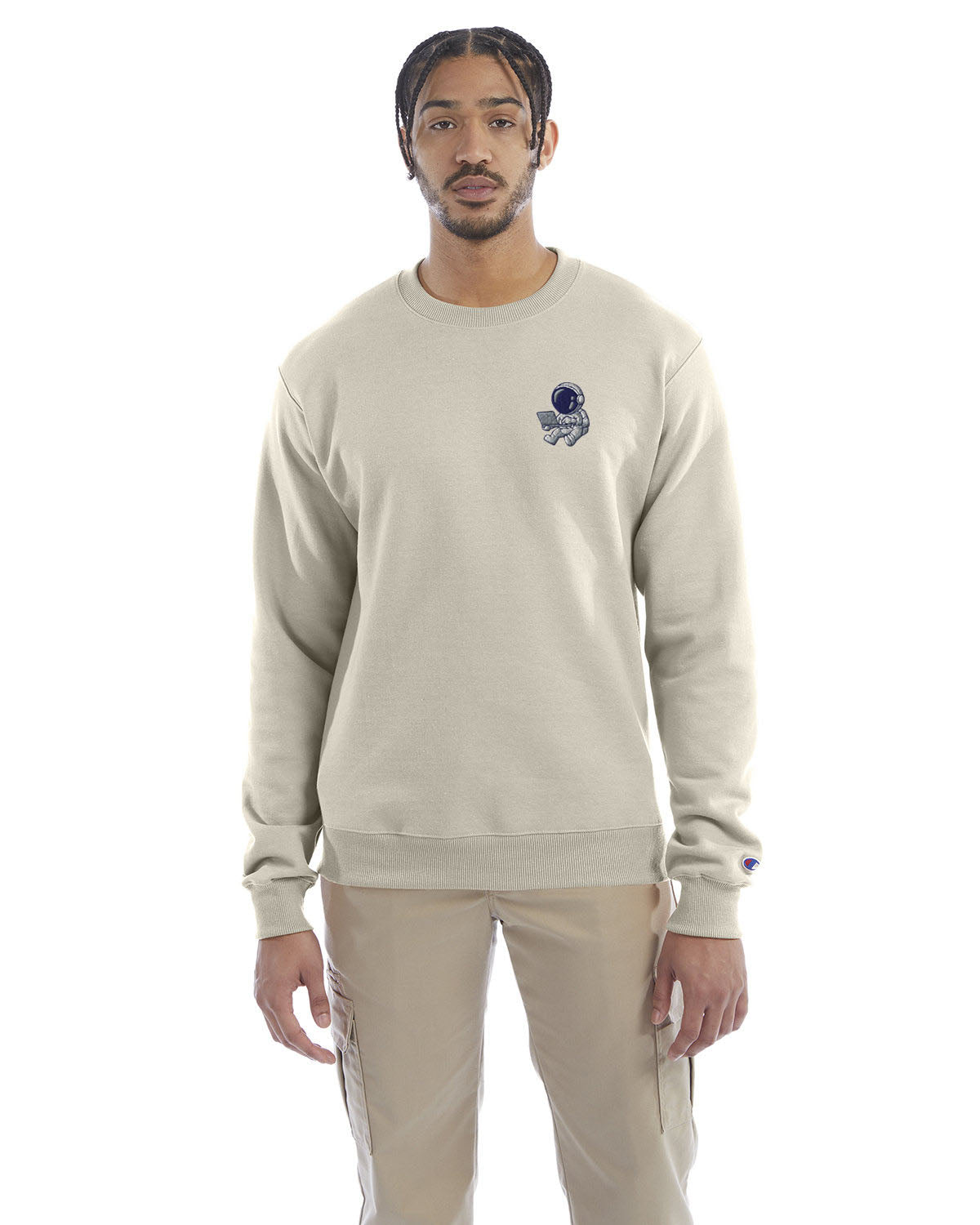 Champion Adult Powerblend® Crewneck Sweatshirt S600 - Embroidered