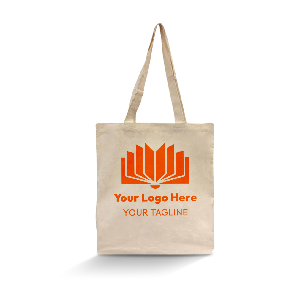 Canvas Promotion Tote Bag 5oz with 12" Long Handle 15"W x 3"D x 16"H