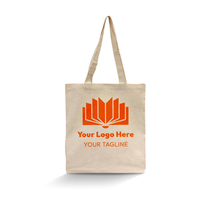 Canvas Promotion Tote Bag 5oz with 12" Long Handle 15"W x 3"D x 16"H