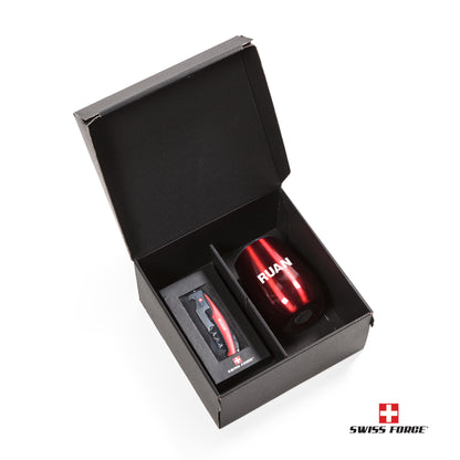 Swiss Force® Rosette Wine Gift Set - Screen Print & Laser Engrave (Gift Box Includes)