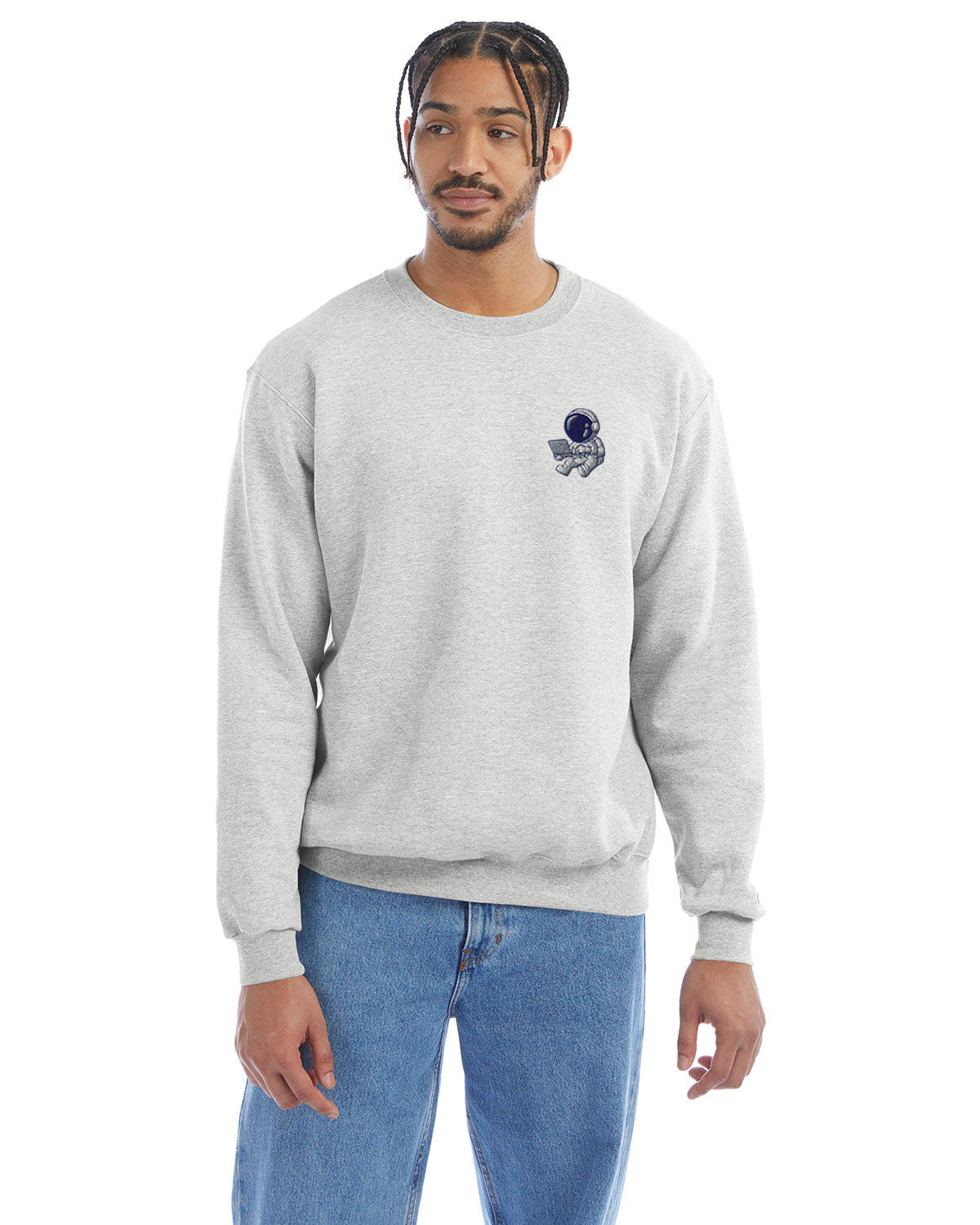 Champion Adult Powerblend® Crewneck Sweatshirt S600 - Embroidered