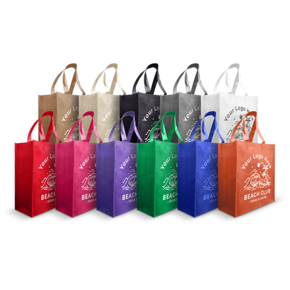 Medium Promotional Non-woven Shopping Bags 80gsm 12"W x 6"D x 14"H