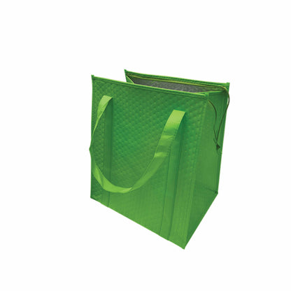 A lime green Thermal / Insulated Cooler Grocery Bag