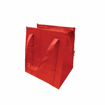 A red Thermal / Insulated Cooler Grocery Bag