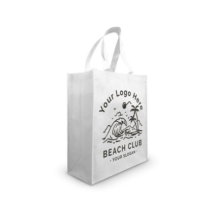 Medium Promotional Non-woven Shopping Bags 80gsm 12"W x 6"D x 14"H