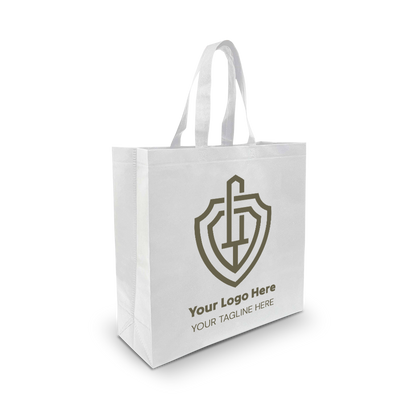 Spacious Ultrasonic Non-Woven Shopping Bag 75gsm 15.5"W x 6"D x 15.5"H