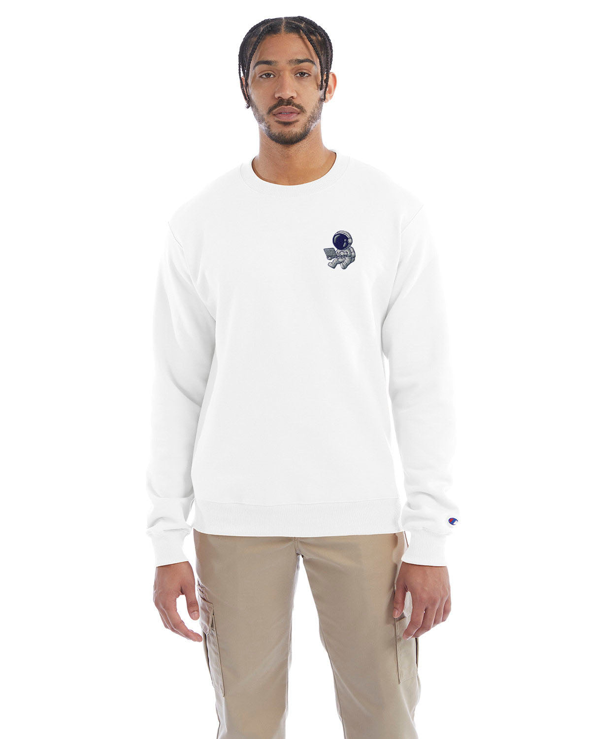 Champion Adult Powerblend® Crewneck Sweatshirt S600 - Embroidered