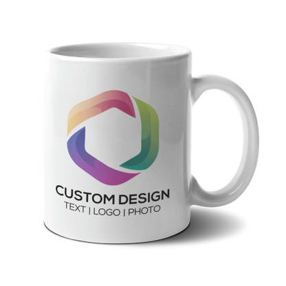 11oz. Customizable White Ceramic Mug - Full Color Sublimation