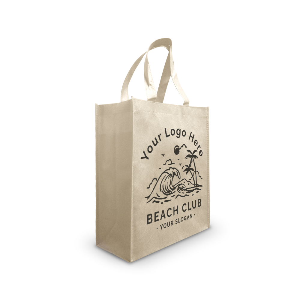 Medium Promotional Non-woven Shopping Bags 80gsm 12"W x 6"D x 14"H