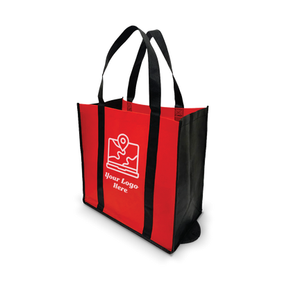 Foldable Non-woven Grocery Shopping Bags 15"W x 9"D x 15"H