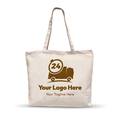 Jumbo Canvas Tote Bag 10oz 20"W x 5"D x 16"H