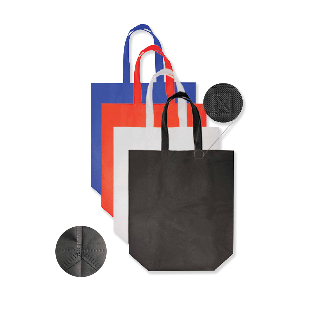 Spacious Ultrasonic Non-Woven Shopping Bag 75gsm 15.5"W x 6"D x 15.5"H