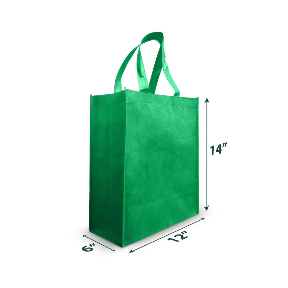 Medium Promotional Non-woven Shopping Bags 80gsm 12"W x 6"D x 14"H