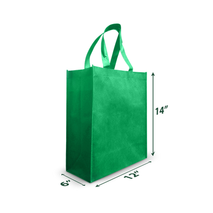 Medium Promotional Non-woven Shopping Bags 80gsm 12"W x 6"D x 14"H