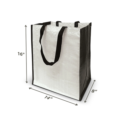 2 Tone Matte Laminated Woven Bag 125gsm Heavy Duty 14"W x 8"D x 16"H