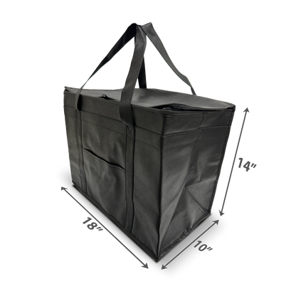 Jumbo Delivery Cooler Bag with Insert Pocket and 3mm Insulation 18”W x 10"D x 14”H