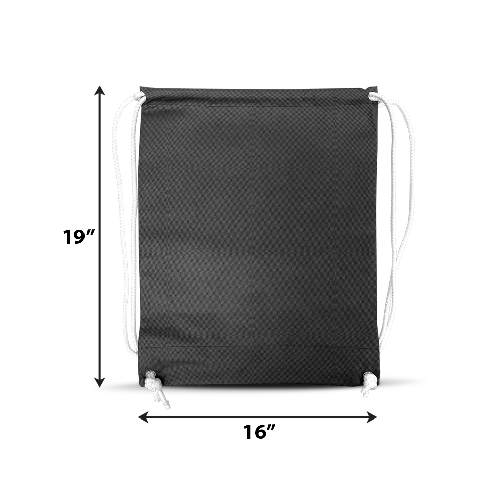 Drawstring Non-woven Sport Backpack 80gsm 16"W x 19"H